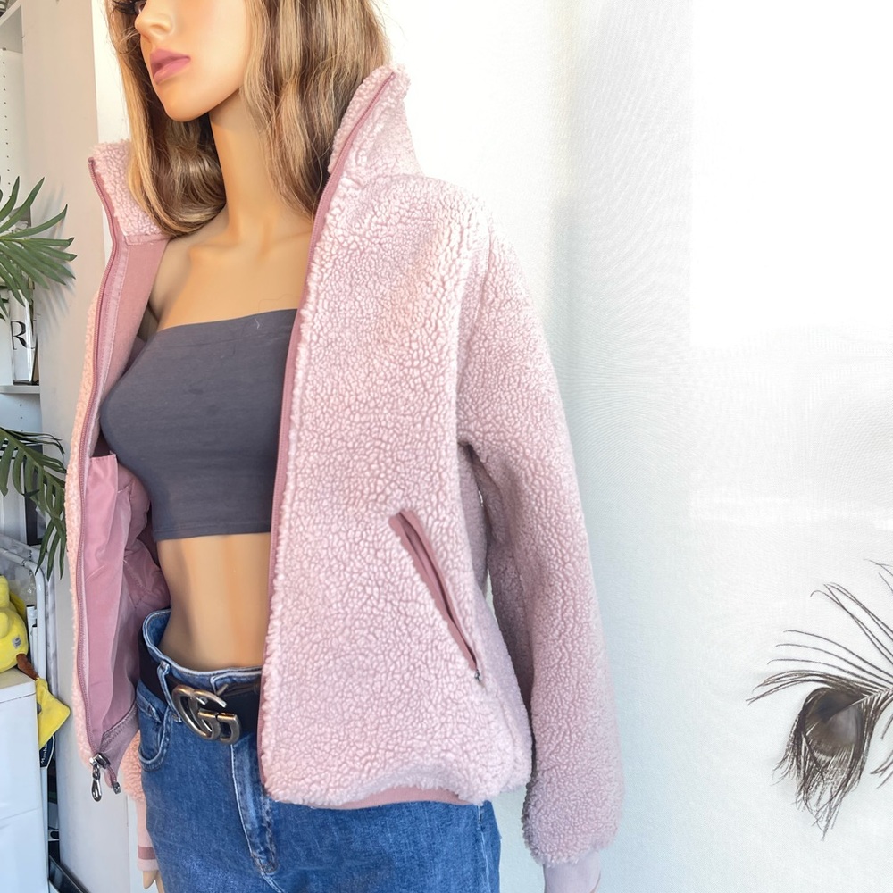 Pink fleece jacket